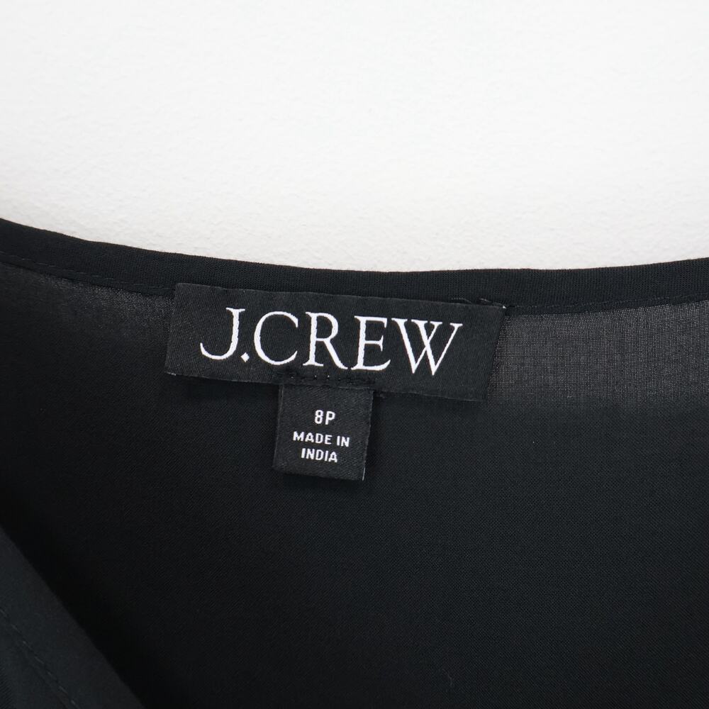 J.Crew Cerise Shirt Dress Ramie Black Size 8 Petite NWT - Picture 10 of 10